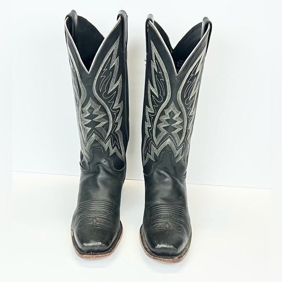 Justin Boots Shoes - Justin Boots Womens Size 9.5B QUINLAN  BRL440 Black Leather Handcrafted USA